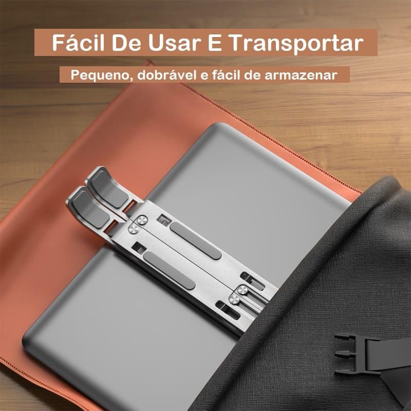 Suporte para Notebook de Alumínio Dobrável: Elegância e Ergonomia para o seu Espaço de Trabalho!