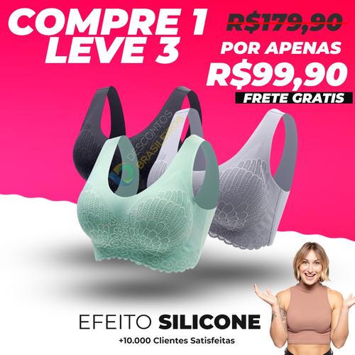 Kit 3 Unidades - Sutiã Confort 5D SEM COSTURA - MODELA E DA MAIS VOLUME AOS SEIOS!