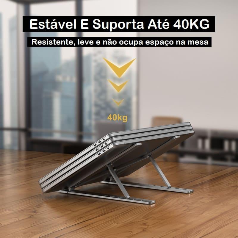 Suporte para Notebook de Alumínio Dobrável: Elegância e Ergonomia para o seu Espaço de Trabalho!