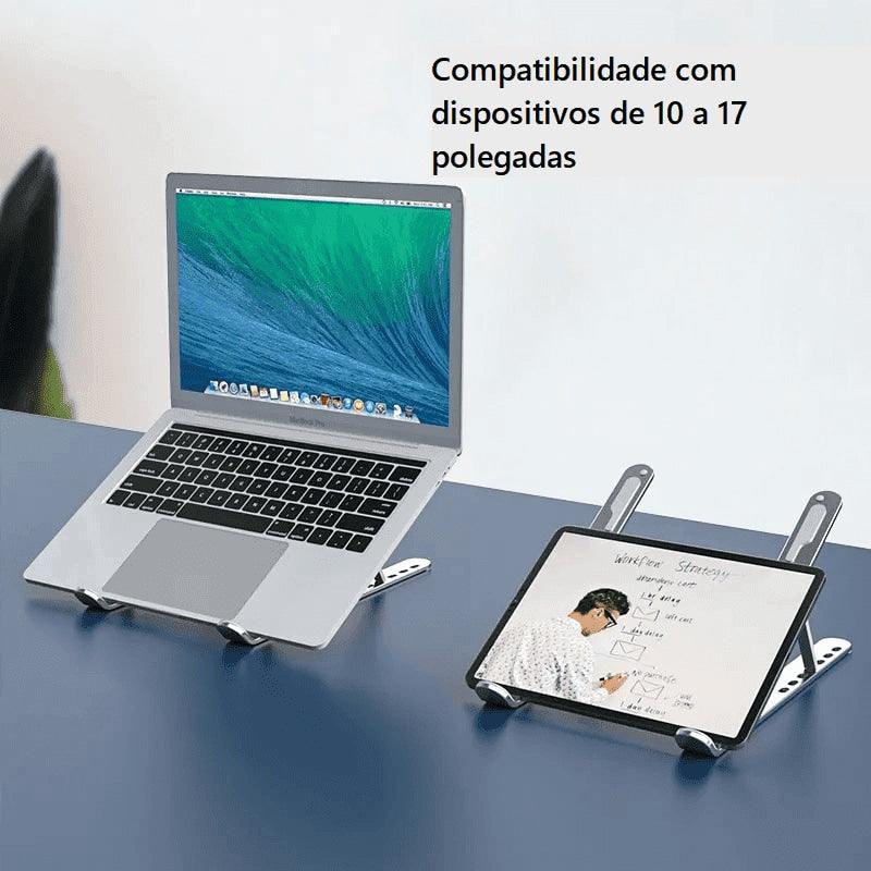 Suporte para Notebook de Alumínio Dobrável: Elegância e Ergonomia para o seu Espaço de Trabalho!